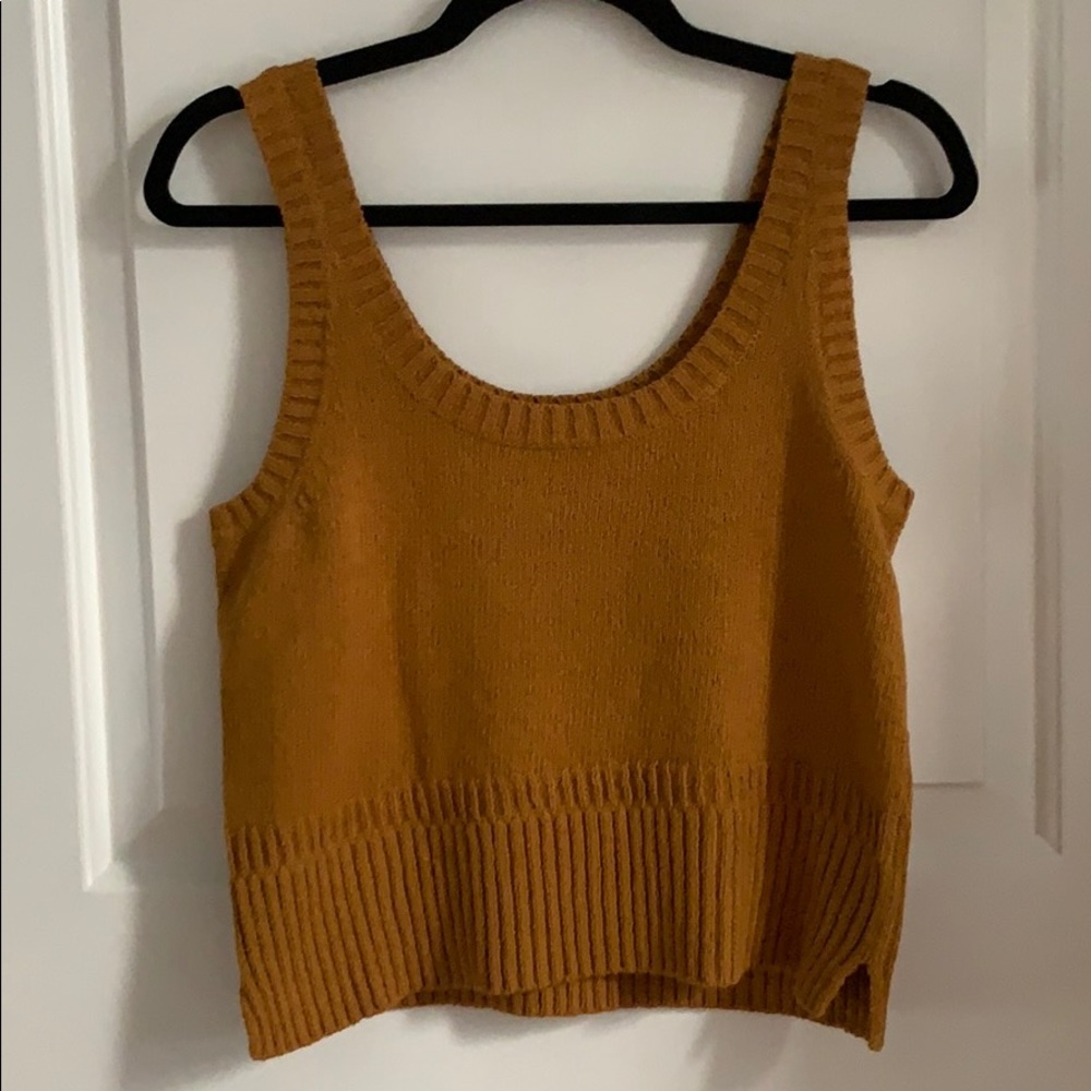 Madewell Knit tank top in mustard yellow